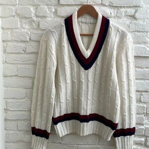 Old school tennis sweater M